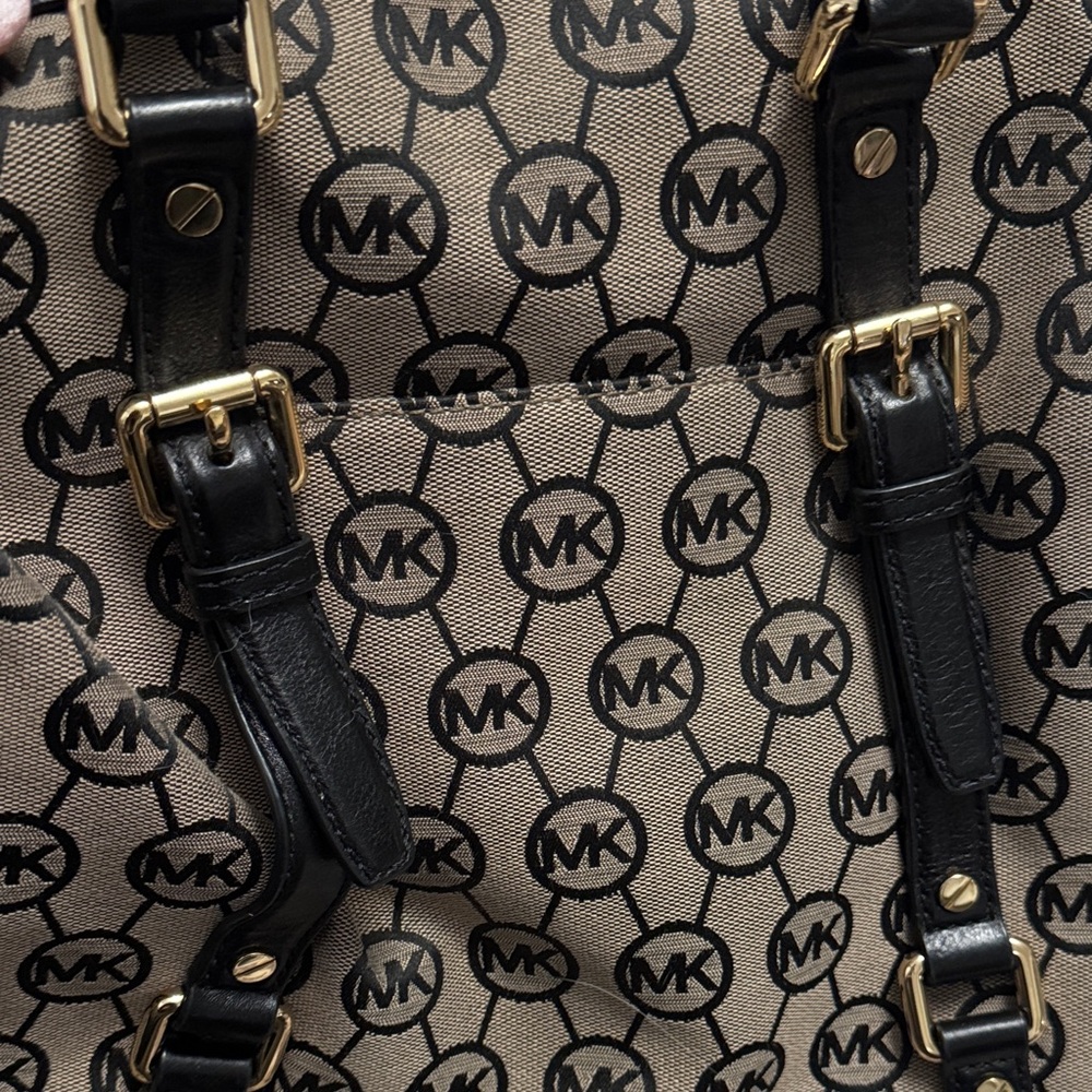 Michael Kors Tan and Black Satchel - Picture 2 of 6